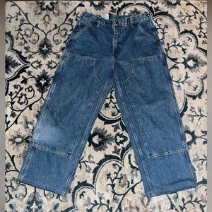 Carhartt Pants Double Knee Dungaree Jeans Blue B73 DST